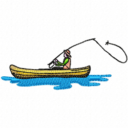 Fishing Embroidery Design 2